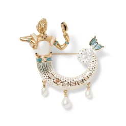 Clearance Mermaid Baroque Pearl Brooch Pins & Brooches