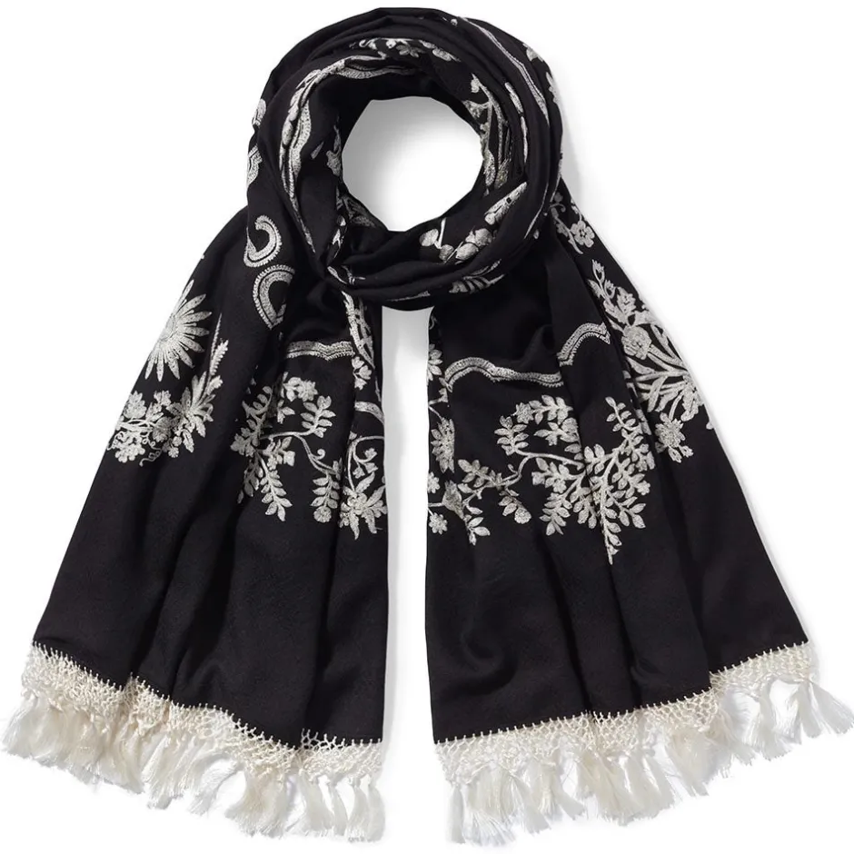 Outlet Met Florals Embroidered 50th Anniversary Shawl Scarves & Wraps