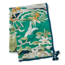 Hot Ming Birds and Flowering Branches Oversize Oblong Scarf Scarves & Wraps