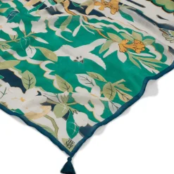 Hot Ming Birds and Flowering Branches Oversize Oblong Scarf Scarves & Wraps