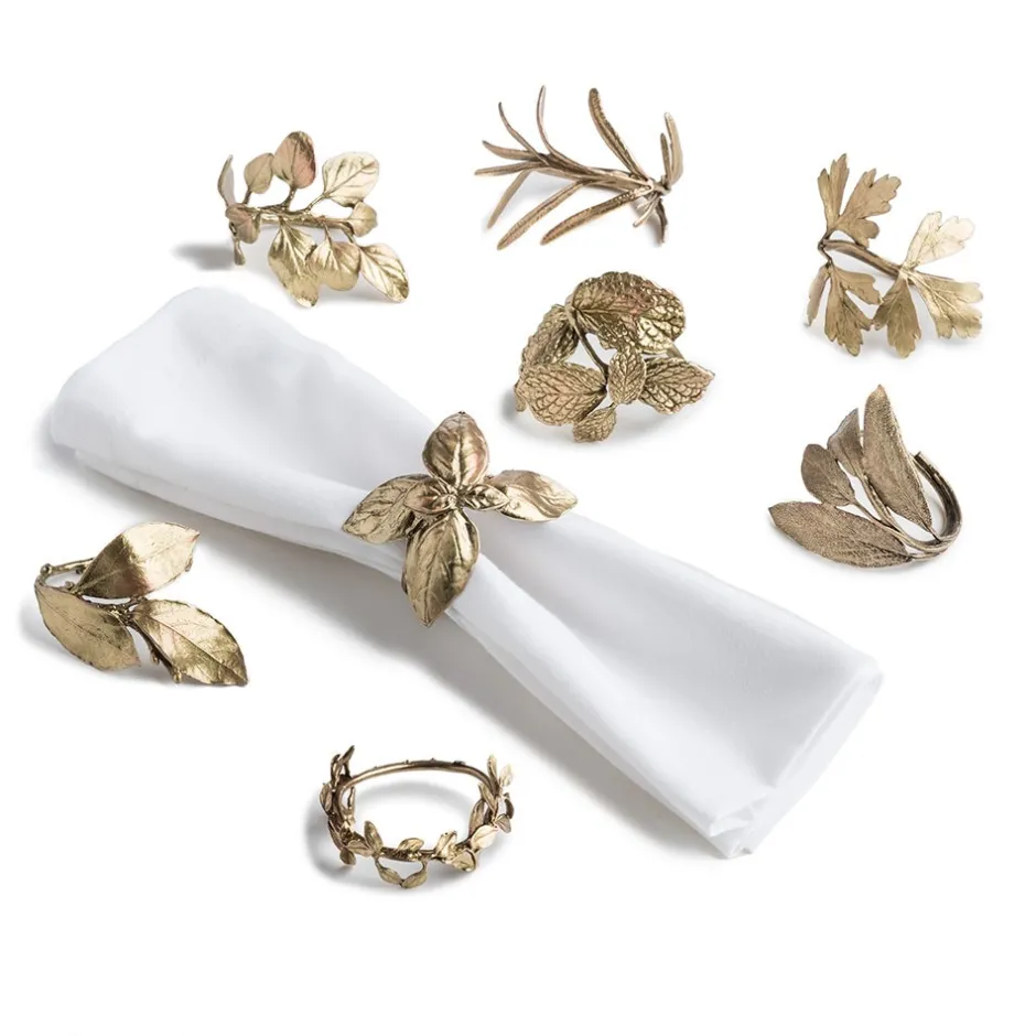 Best Mixed Herb Napkin Ring Set Tableware