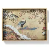 Online Momoyama Cranes and Flowers Lacquer Tray Tableware|Decorative Accents