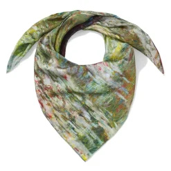 Hot Monet Blooms Double-Sided Square Silk Scarf Scarves & Wraps