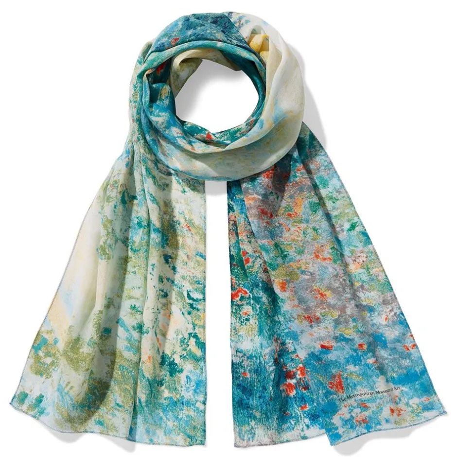 Monet Garden at Argenteuil Oblong Silk Scarf Scarves & Wraps