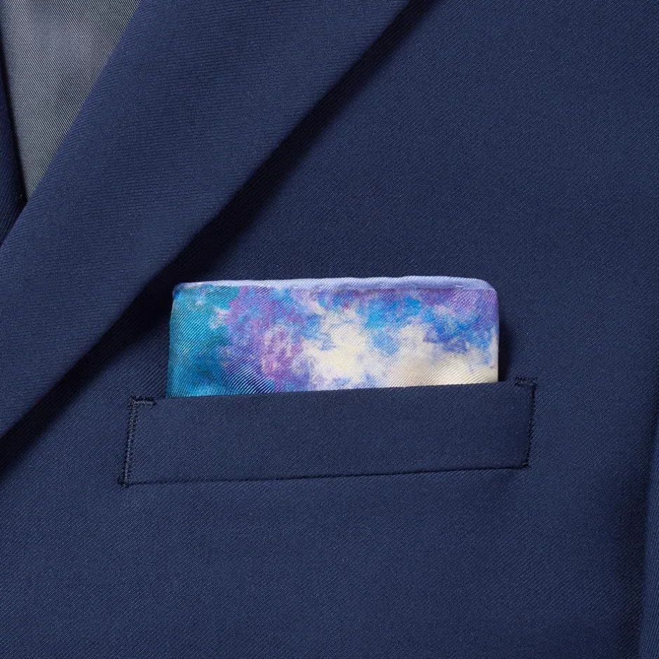 Sale Monet Morning on the Seine Silk Pocket Square Small Accessories