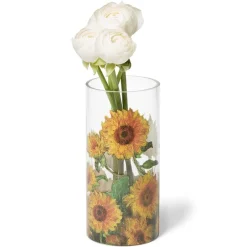 New Monet Sunflowers Glass Vase Tableware|Decorative Accents