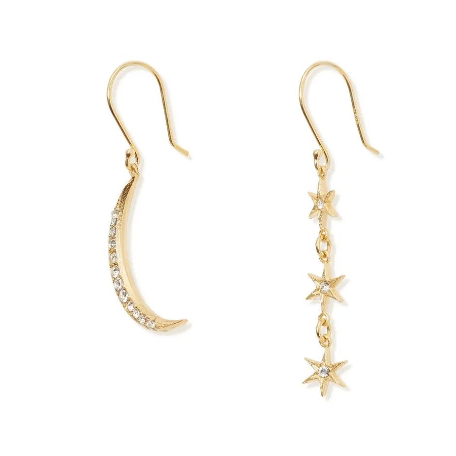 Outlet Moon and Stars Drop Earrings Earrings