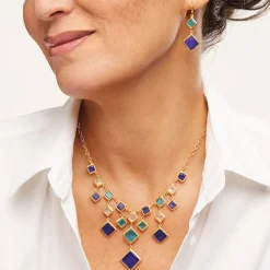 Online Mosaic Column Drop Earrings Earrings