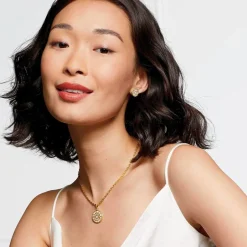 Hot Mother-of-Pearl Mosaic T-Bar Pendant Necklace Necklaces