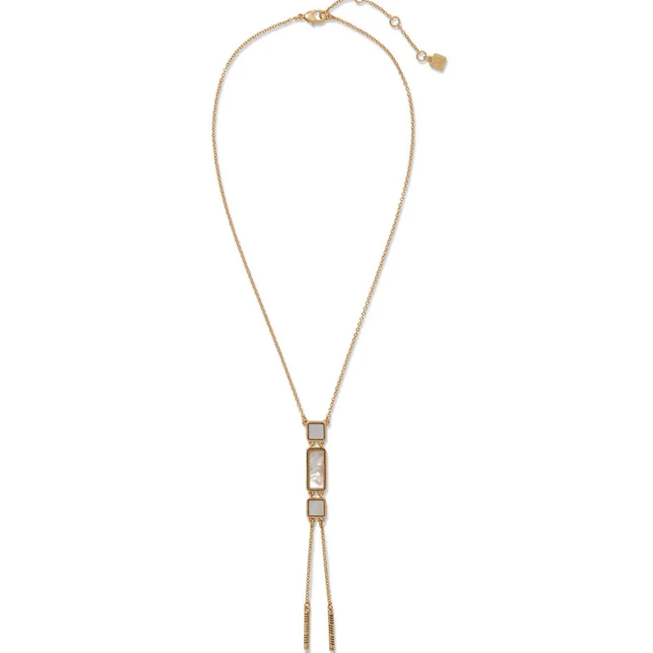 Best Mother-of-Pearl Tile Double Lariat Necklace Necklaces