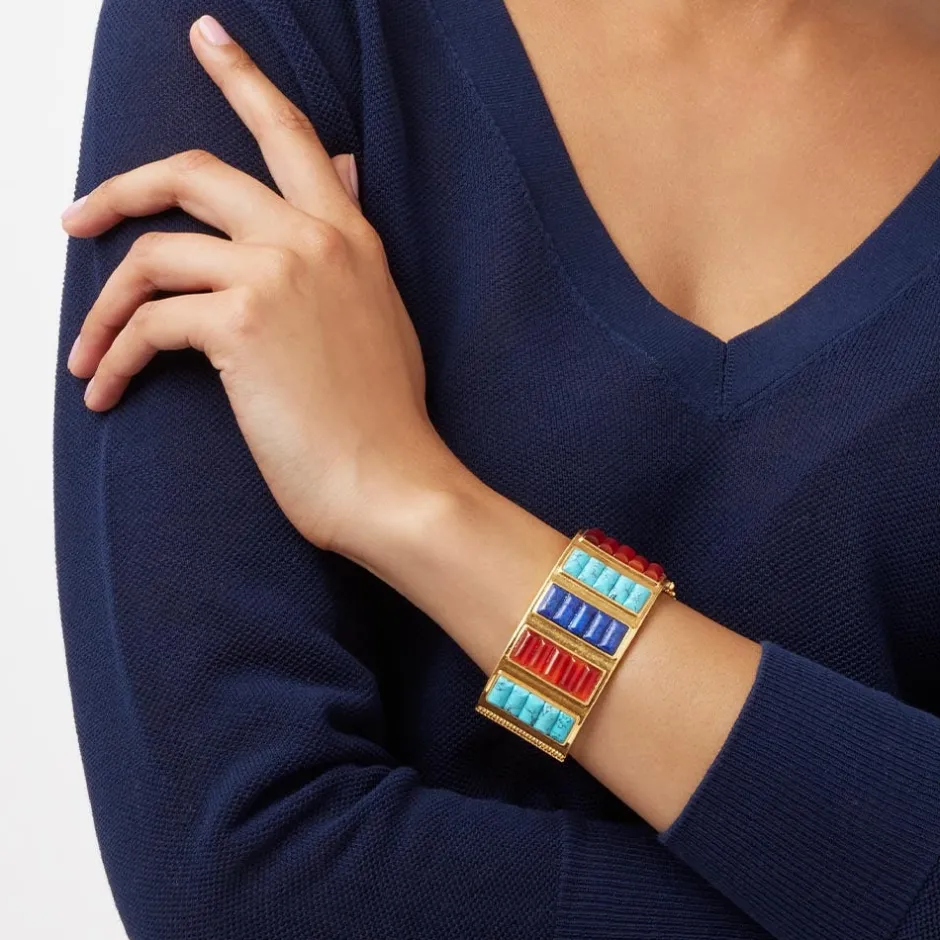 New New Kingdom Gems Hinged Cuff Bracelets