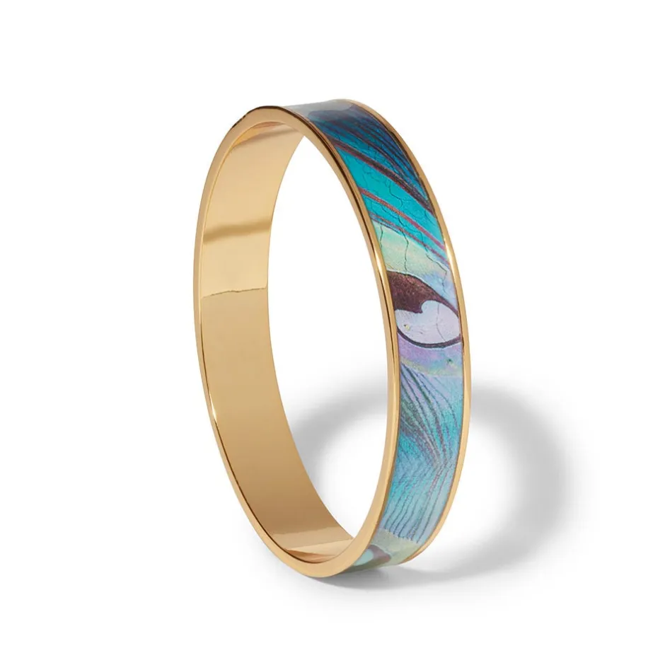 Best Peacock Feather Enamel Bangle Bracelets