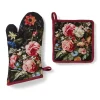 Clearance Peeters Bouquet of Flowers Pot Holder and Oven Mitt Set Tableware