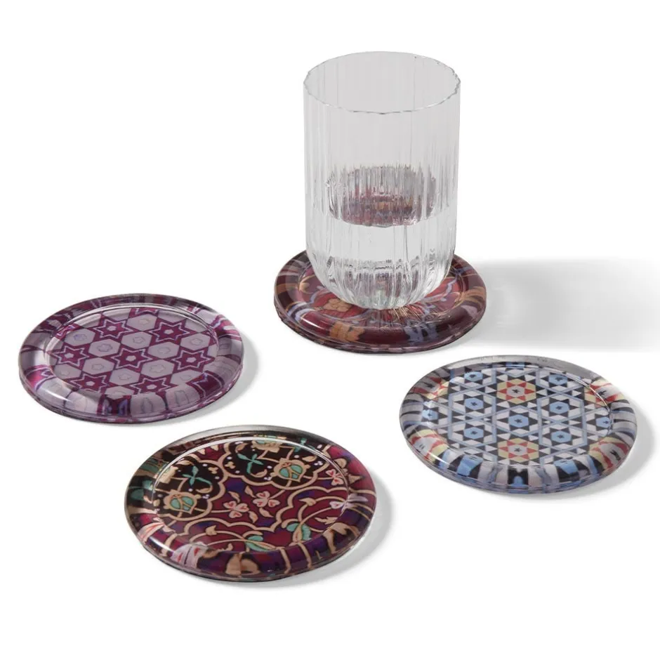 Clearance Persian Patterns Glass Coasters Tableware