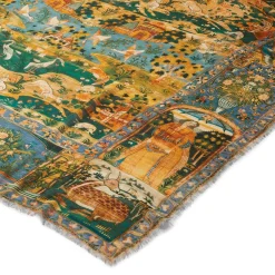 Outlet Persian Pictorial Textile Oversize Oblong Scarf Scarves & Wraps