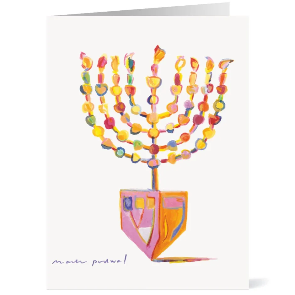 Online Podwal: Menorah Dreidel Holiday Cards Holiday Cards