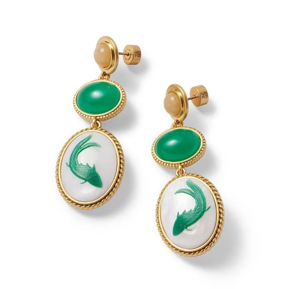 Online Qing Bottle Fish Cameo Drop Earrings Earrings