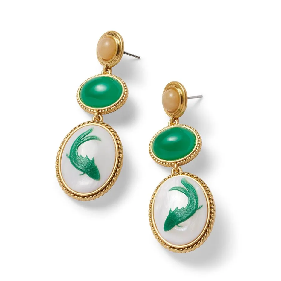 Online Qing Bottle Fish Cameo Drop Earrings Earrings
