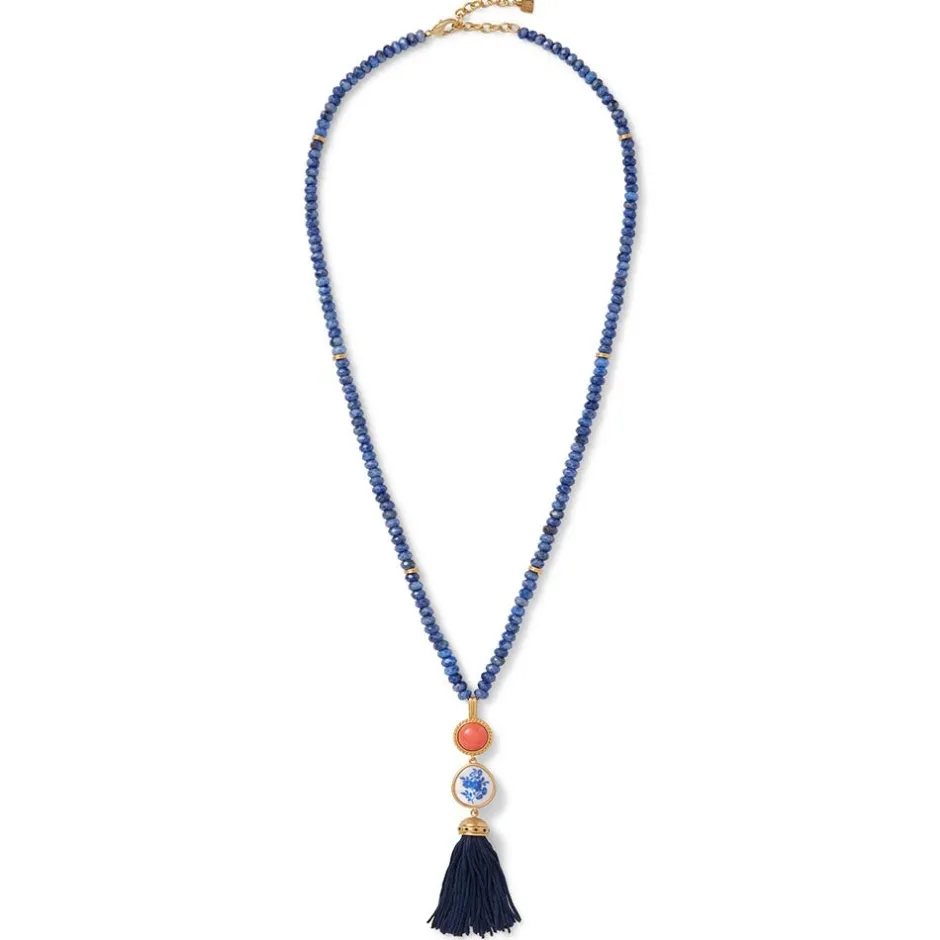 Clearance Qing Bottle Lariat Necklace and Floral Drop Earrings Set Jewelry Sets