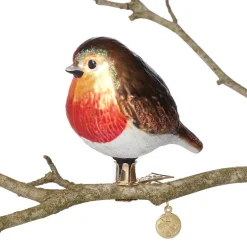 Hot Robin Glass Ornament Ornaments