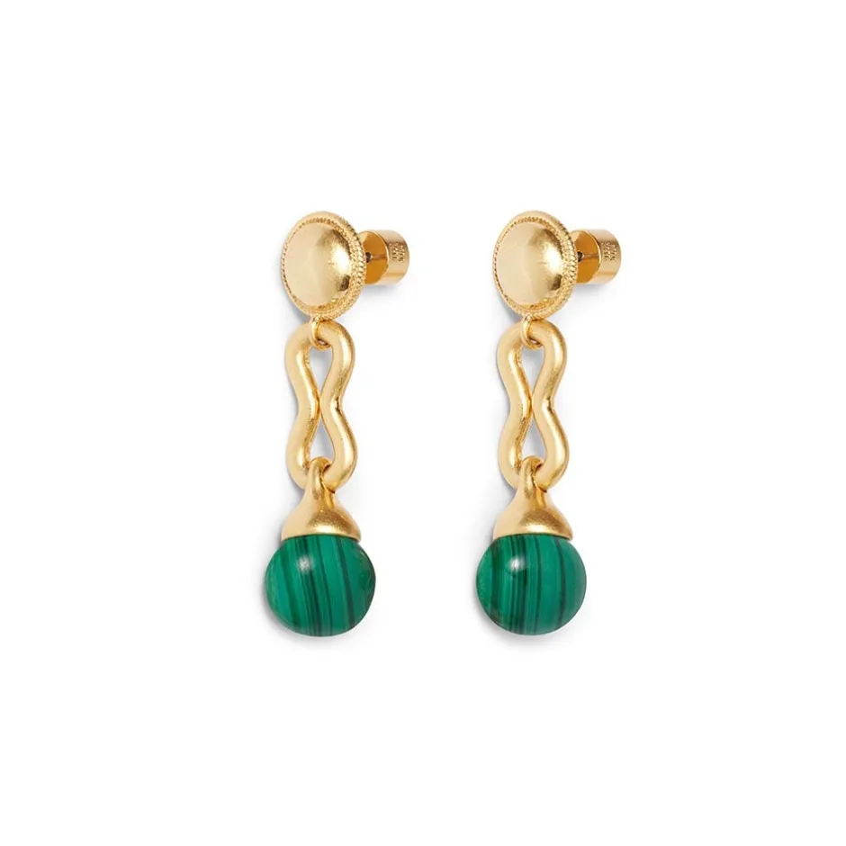 Clearance Roman Malachite Drop Earrings Earrings