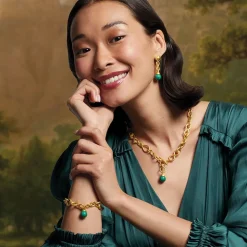 Clearance Roman Malachite Drop Earrings Earrings