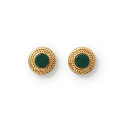 New Roman Malachite Stud Earrings Earrings