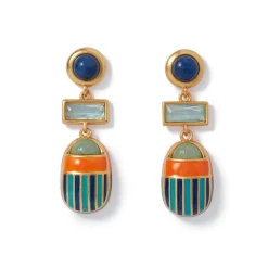 Online Royal Scarab Drop Earrings Earrings