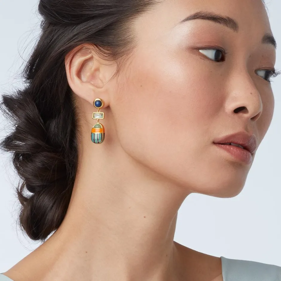 Online Royal Scarab Drop Earrings Earrings