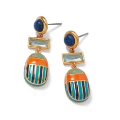 Online Royal Scarab Drop Earrings Earrings