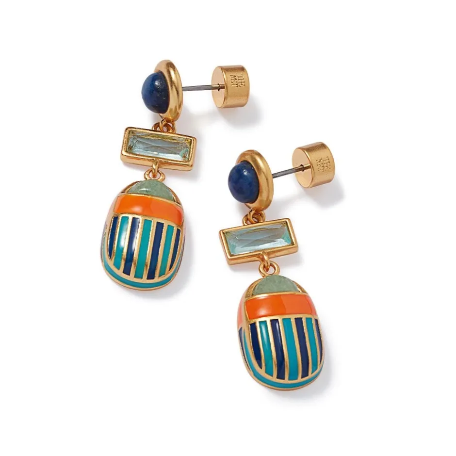 Online Royal Scarab Drop Earrings Earrings