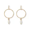 New Royal Tudor Forward-Facing Hoop Earrings with Pearl Drops Earrings