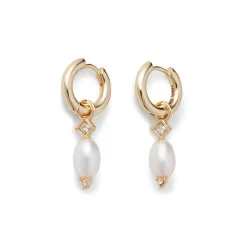 Hot Royal Tudor Small Hoop Earrings with Pearls Earrings