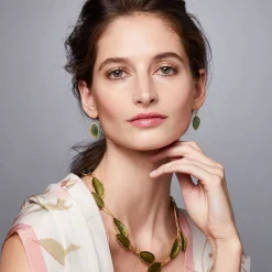 Discount Sage Leaf Choker Necklaces