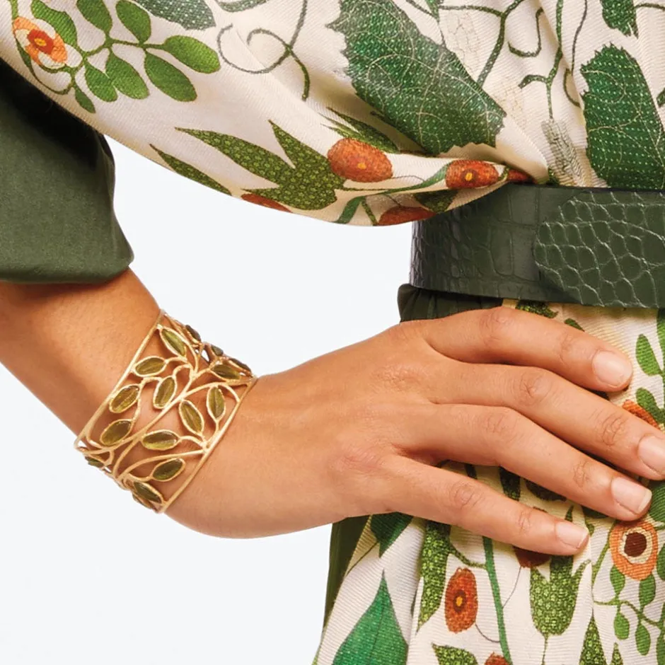 Hot Sage Leaf Cuff Bracelets