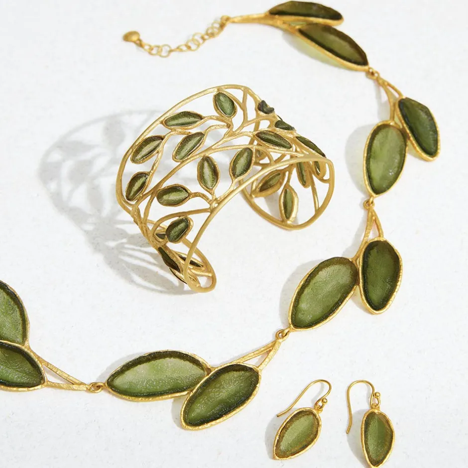 Sage Leaf Drop Earrings Earrings
