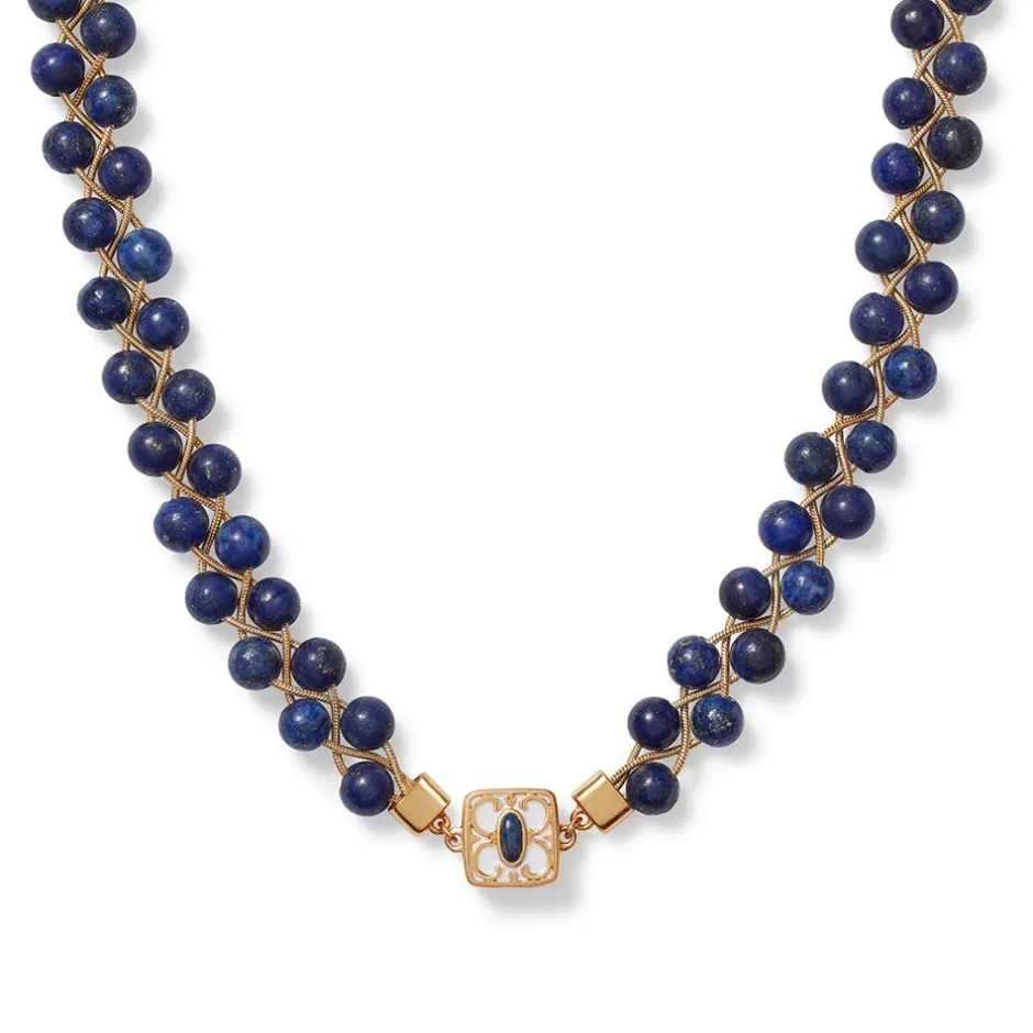 Clearance Spanish Baldric Lapis Braided Necklace Necklaces
