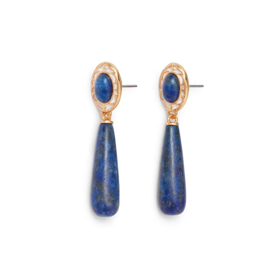 Spanish Baldric Lapis Elongated Drop Earrings Earrings