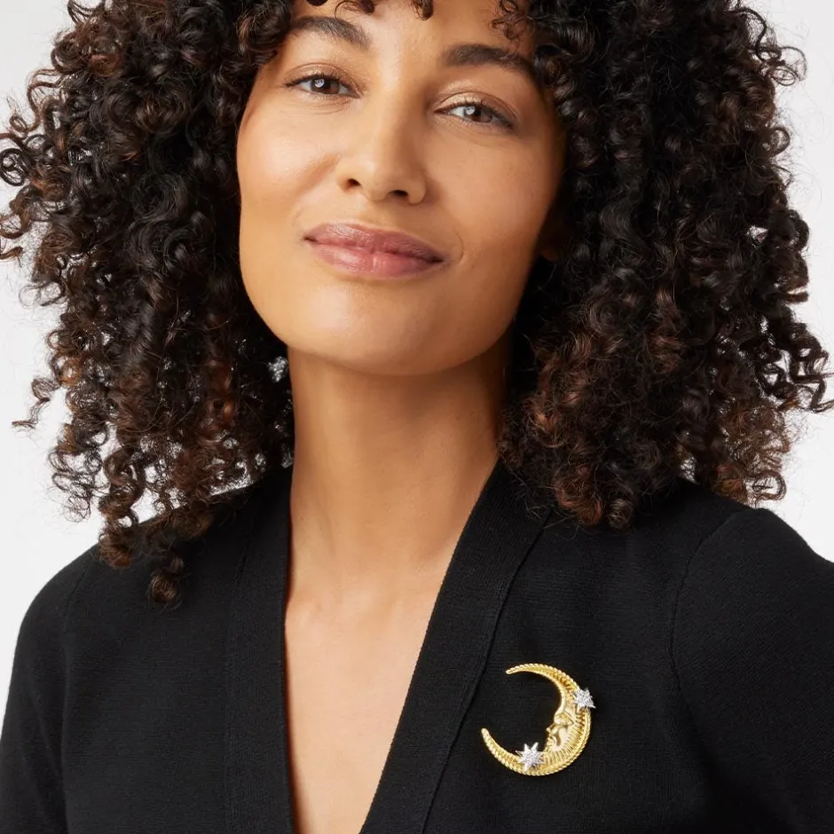 Online Spanish Day and Night Moon Brooch Pins & Brooches
