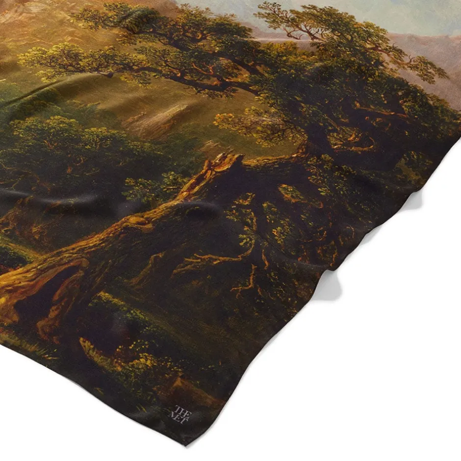 New Sublime Landscapes Durand Oversize Oblong Silk Scarf Scarves & Wraps