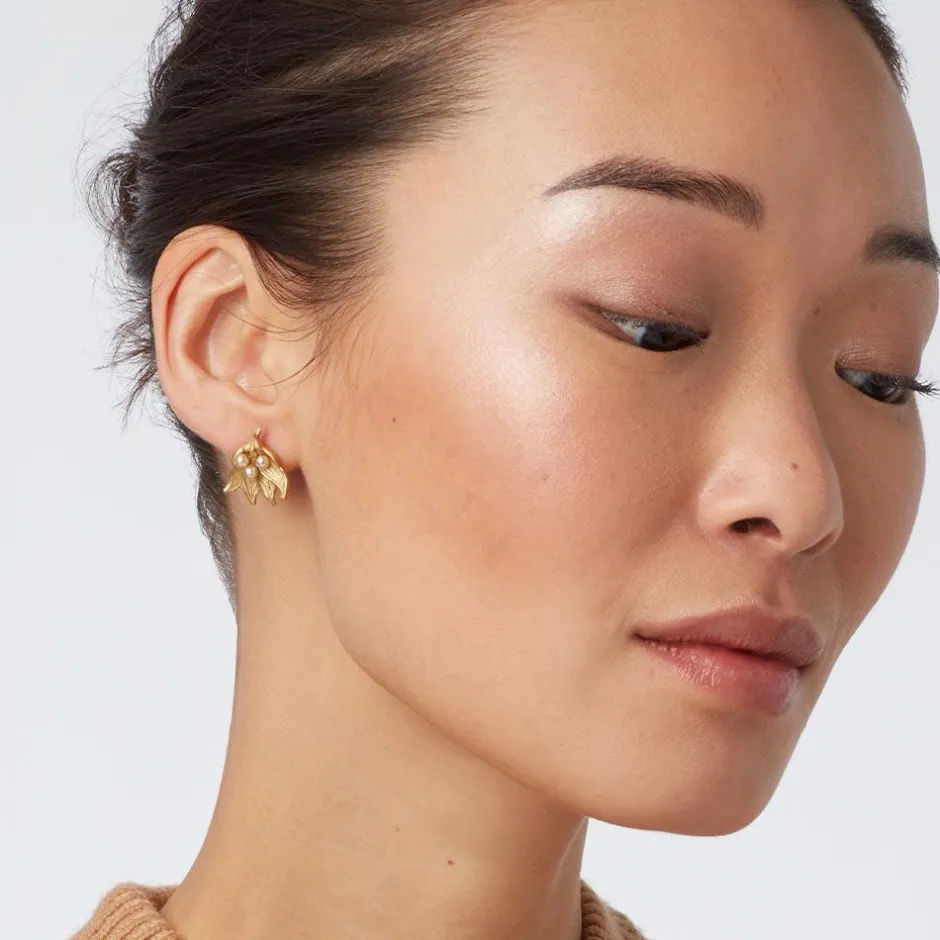 The Met Cloisters Garden Fava Bean Stud Earrings Earrings