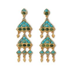 Hot Tibetan Mandala Fringe Drop Earrings Earrings
