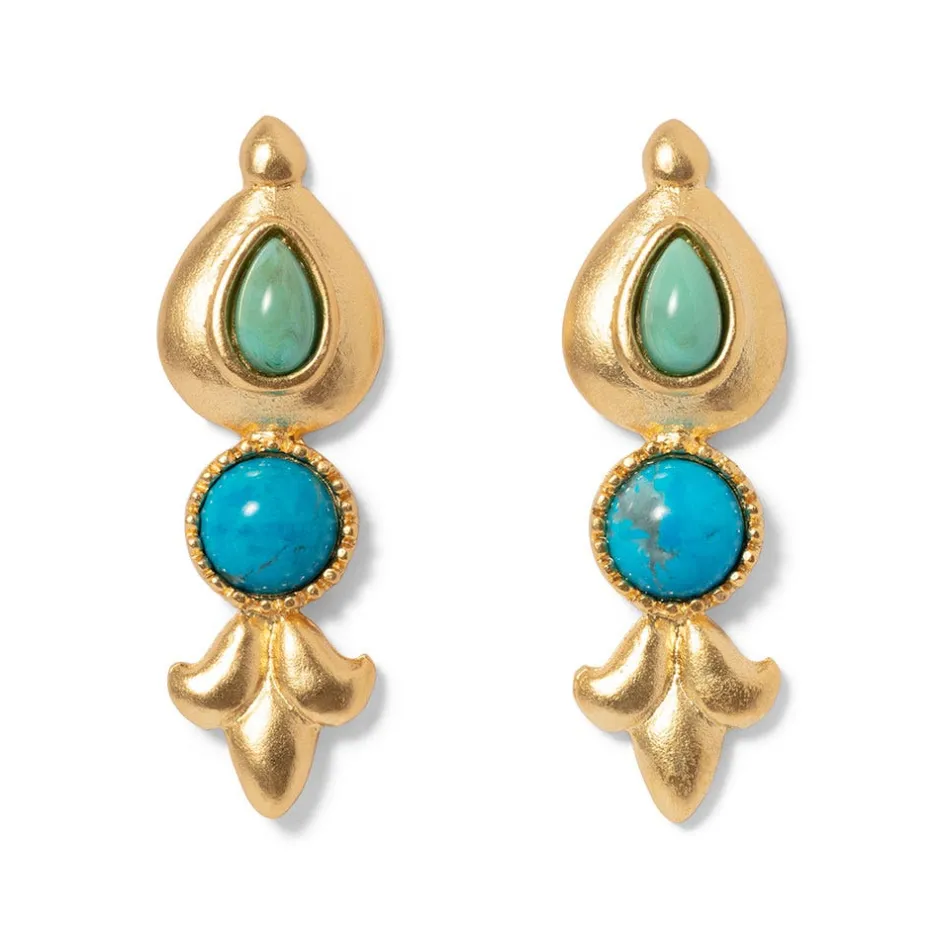 Tibetan Turquoise Drop Earrings Earrings