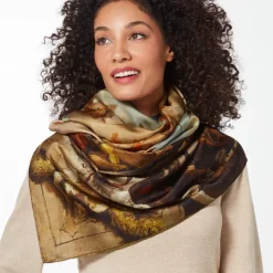 Clearance Tiepolo Allegory of the Planets and Continents Oversize Unisex Oblong Silk Scarf Scarves & Wraps