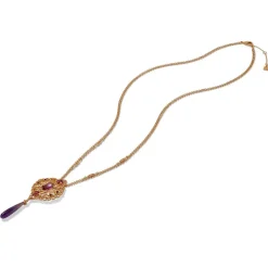 New Turkish Amethyst Long Pendant Necklace Necklaces