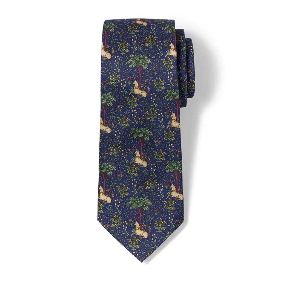 Clearance Unicorn in a Garden Silk Necktie Small Accessories