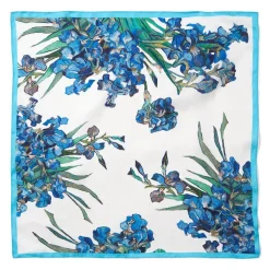 Online Van Gogh Iris Motif Silk Neckerchief Scarves & Wraps