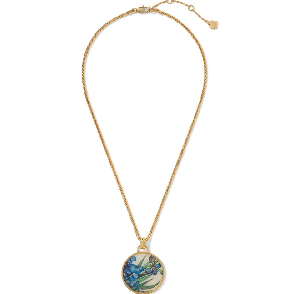 Van Gogh Irises Enamel Pendant Necklace Necklaces