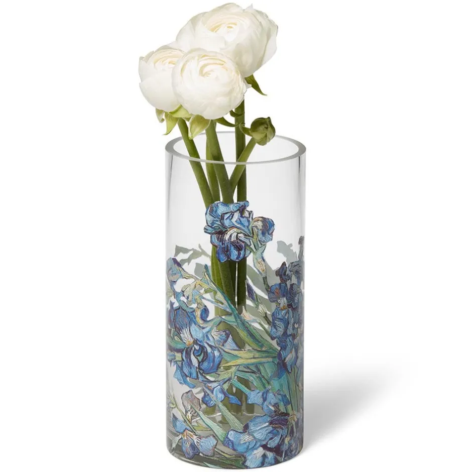 Sale Van Gogh Irises Glass Vase Tableware|Decorative Accents