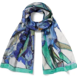 Outlet Van Gogh Irises Oblong Silk Scarf Scarves & Wraps